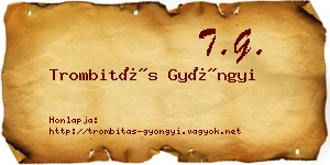 Trombitás Gyöngyi névjegykártya