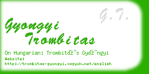 gyongyi trombitas business card